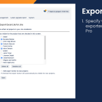 Select in which projects the export button should be available.