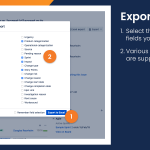 Select the fields and custom fields you want to export.