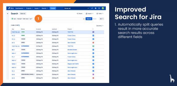 Automatically split queries result in more accurate search results across different fields.