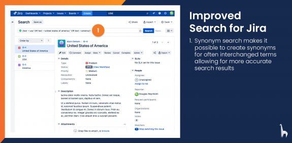 Synonym search makes it possible to create synonyms for often interchanged terms allowing for more accurate search results.